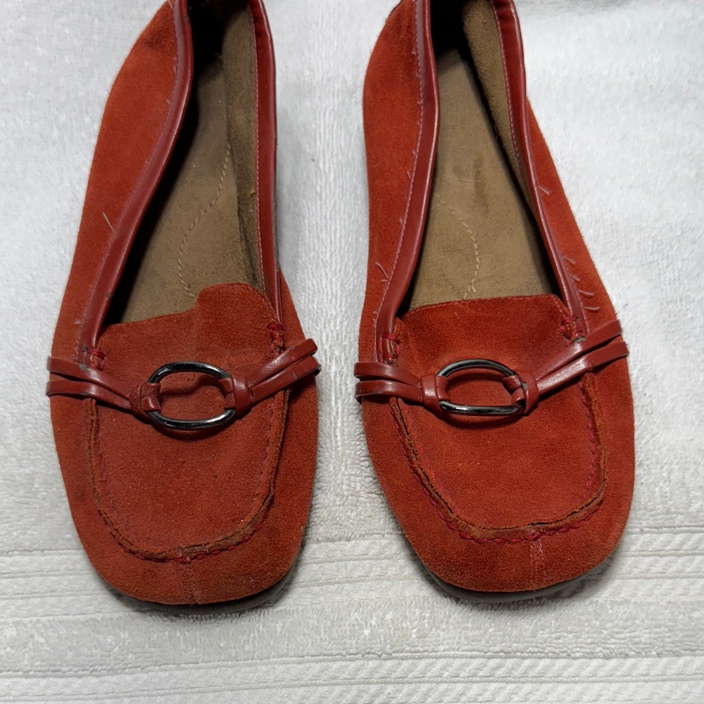 Aerosols red suede loafer